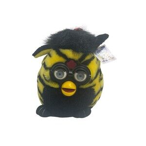 Nanco Furby Stuffed Plush 9” Tiger Yellow Black Striped Tag Not Mechanical 1999